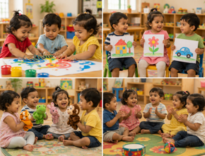 Toddler play school where little ones learn through play